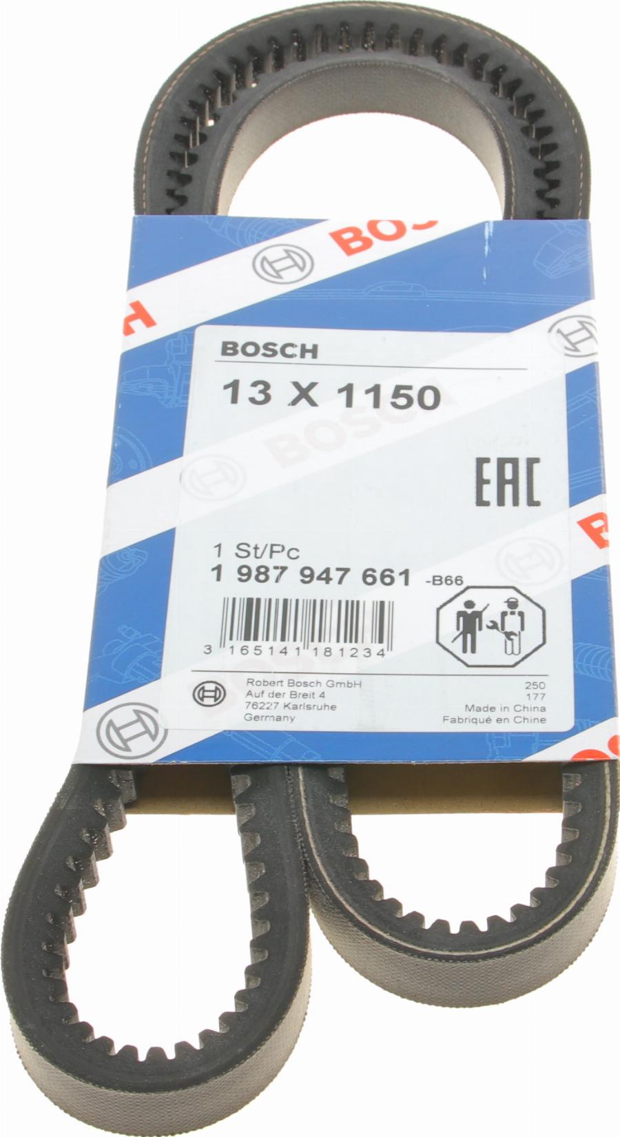 BOSCH 1 987 947 661 - Cinghia trapezoidale www.autoricambi360.it
