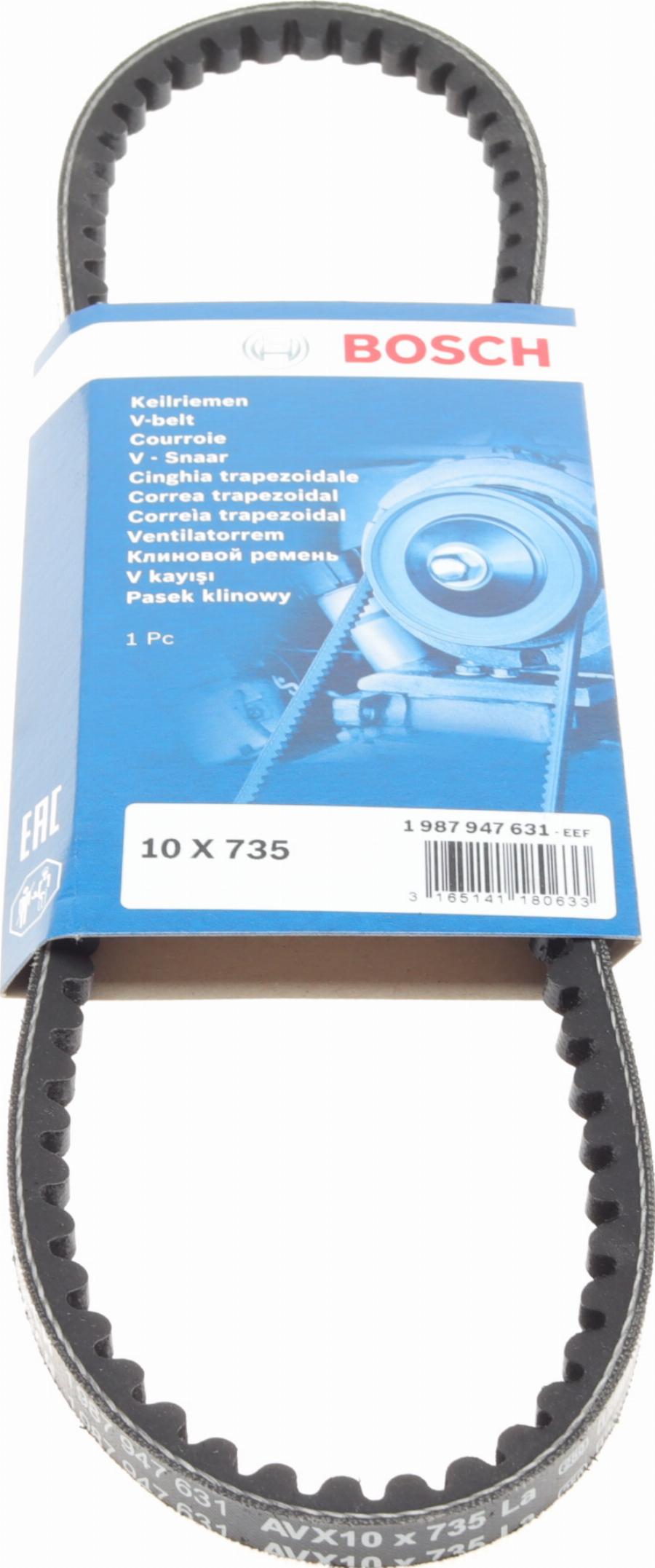 BOSCH 1 987 947 631 - Cinghia trapezoidale www.autoricambi360.it