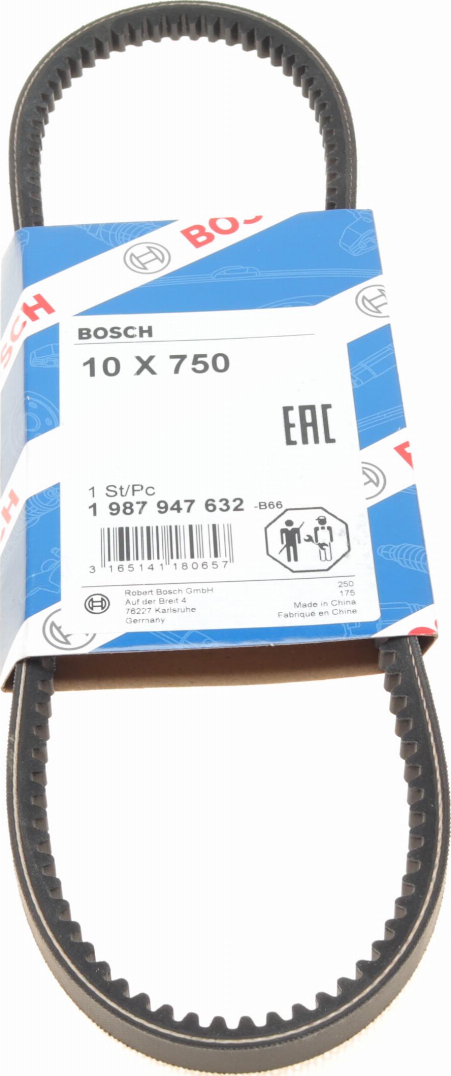 BOSCH 1 987 947 632 - Cinghia trapezoidale www.autoricambi360.it