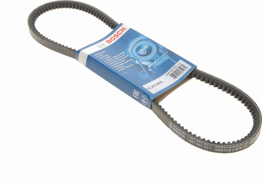 BOSCH 1 987 947 671 - Cinghia trapezoidale www.autoricambi360.it