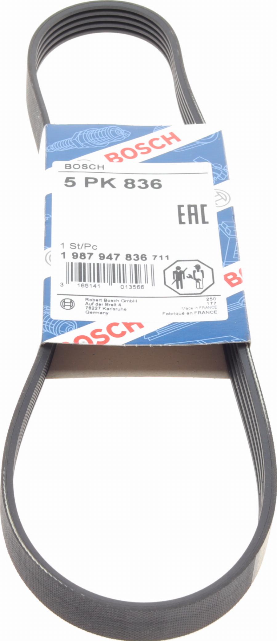 BOSCH 1 987 947 836 - Cinghia Poly-V www.autoricambi360.it