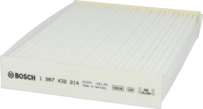 BOSCH 1 987 432 214 - Filtro, Aria abitacolo www.autoricambi360.it