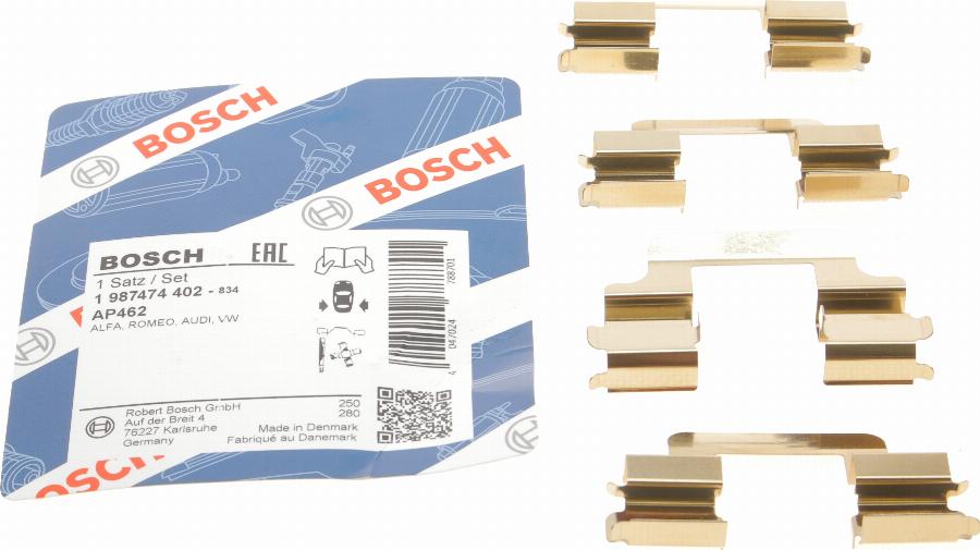 BOSCH 1 987 474 402 - Kit accessori, Pastiglia freno www.autoricambi360.it