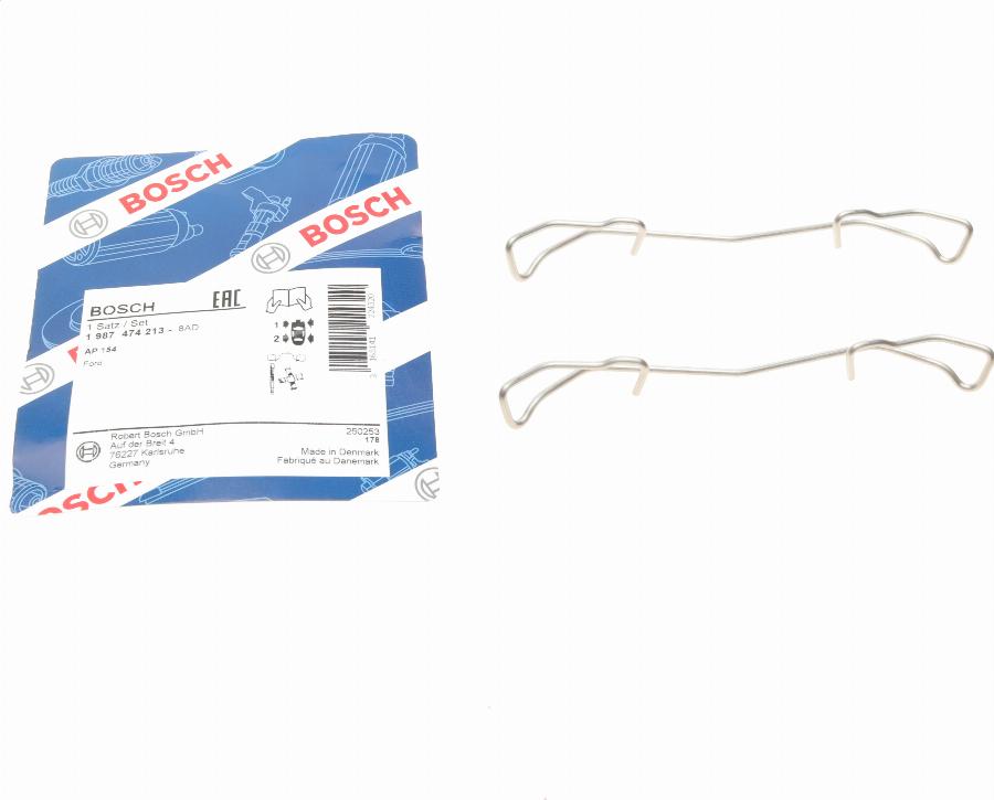 BOSCH 1 987 474 213 - Kit accessori, Pastiglia freno www.autoricambi360.it