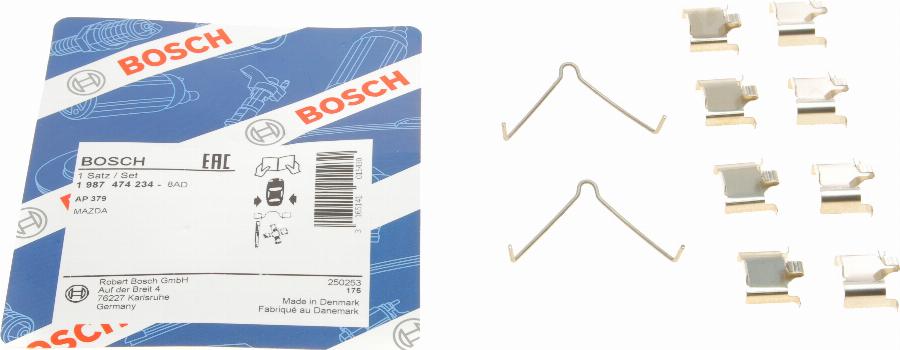 BOSCH 1 987 474 234 - Kit accessori, Pastiglia freno www.autoricambi360.it