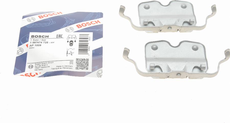 BOSCH 1 987 474 725 - Kit accessori, Pastiglia freno www.autoricambi360.it