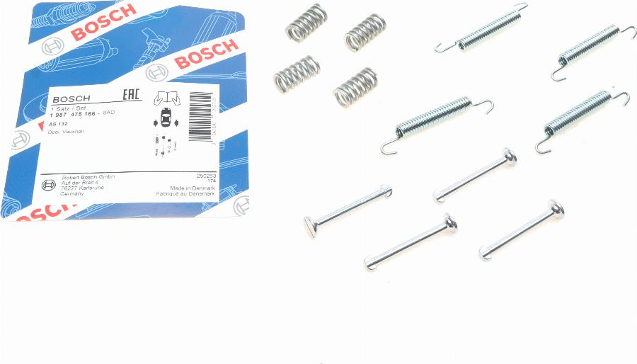 BOSCH 1 987 475 166 - Kit accessori, Ganasce freno stazionamento www.autoricambi360.it