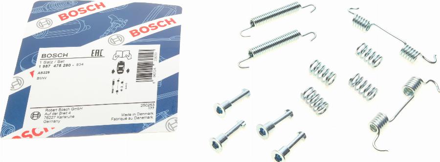 BOSCH 1 987 475 280 - Kit accessori, Ganasce freno stazionamento www.autoricambi360.it