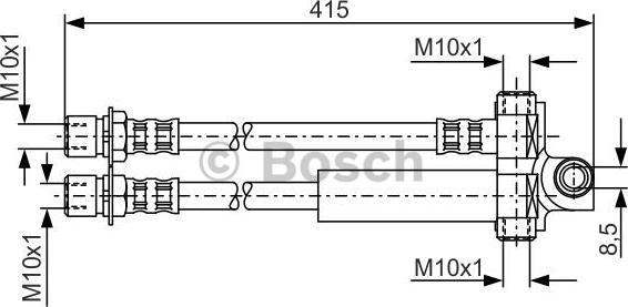 BOSCH 1 987 476 615 - Flessibile del freno www.autoricambi360.it