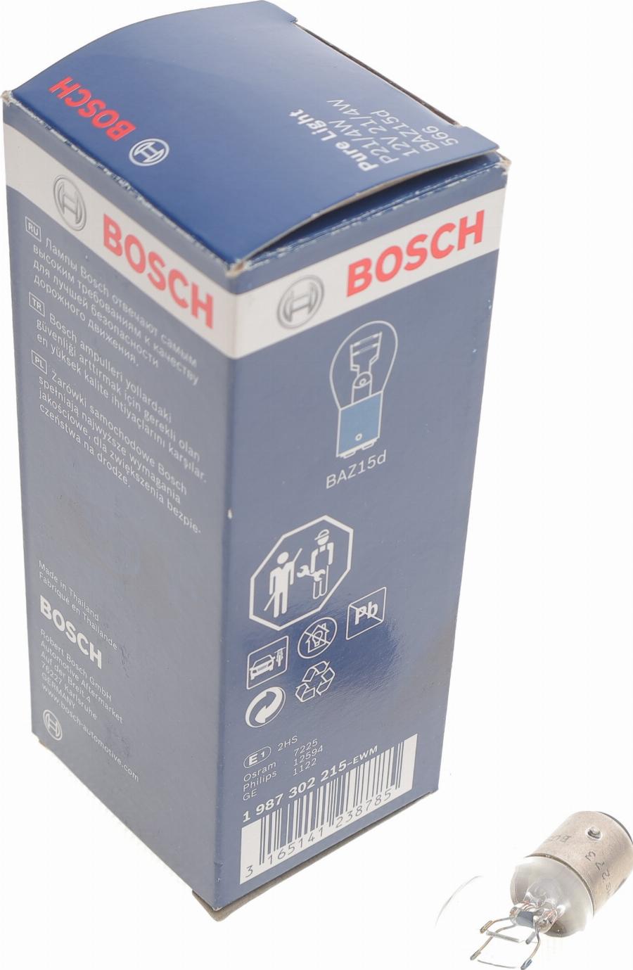 BOSCH 1987302215 - Lampadina, Luce posteriore di stop www.autoricambi360.it