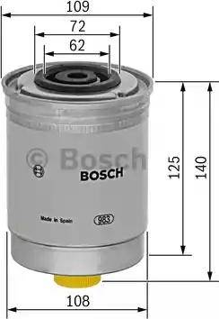 BOSCH 1 457 434 185 - Filtro carburante www.autoricambi360.it
