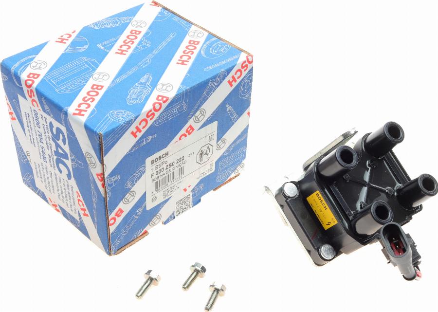 BOSCH F 000 ZS0 222 - Bobina d'accensione www.autoricambi360.it
