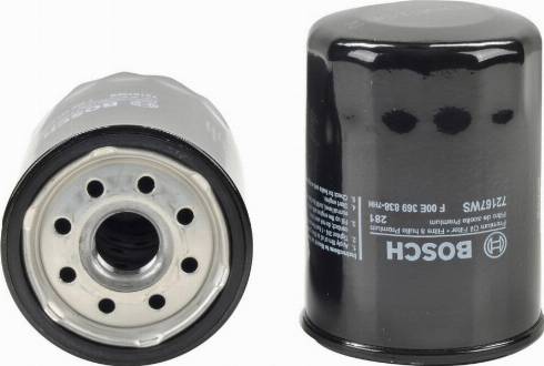 BOSCH F 00E 369 838 - Filtro olio www.autoricambi360.it