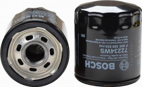 BOSCH F 00E 369 833 - Filtro olio www.autoricambi360.it