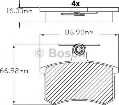 BOSCH F 03B 150 211 - Kit pastiglie freno, Freno a disco www.autoricambi360.it