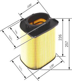 BOSCH F 026 400 480 - Filtro aria www.autoricambi360.it