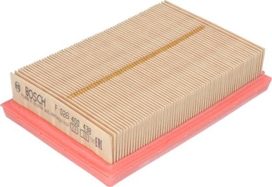 BOSCH F 026 400 438 - Filtro aria www.autoricambi360.it
