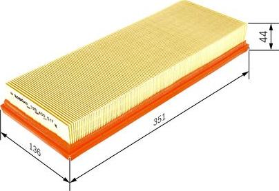 BOSCH F 026 400 517 - Filtro aria www.autoricambi360.it