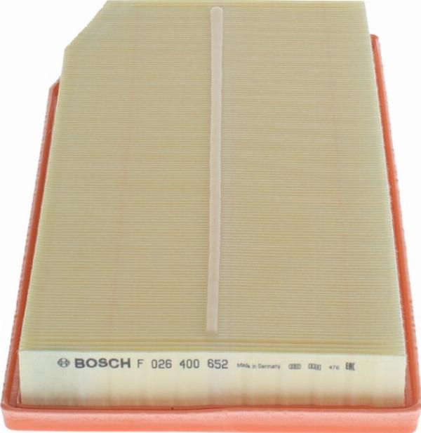 BOSCH F 026 400 652 - Filtro aria www.autoricambi360.it