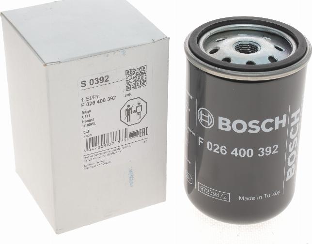 BOSCH F 026 400 392 - Filtro aria www.autoricambi360.it