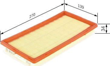 BOSCH F 026 400 378 - Filtro aria www.autoricambi360.it