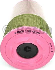 BOSCH F 026 400 249 - Filtro aria www.autoricambi360.it