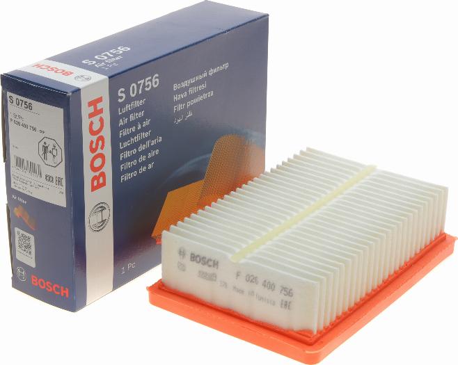 BOSCH F 026 400 756 - Filtro aria www.autoricambi360.it