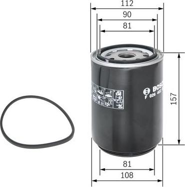 BOSCH F 026 402 025 - Filtro carburante www.autoricambi360.it