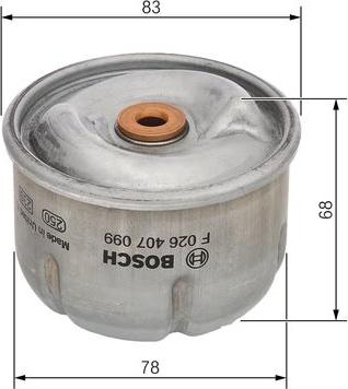 BOSCH F 026 407 099 - Filtro olio www.autoricambi360.it