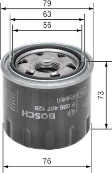 BOSCH F 026 407 128 - Filtro olio www.autoricambi360.it