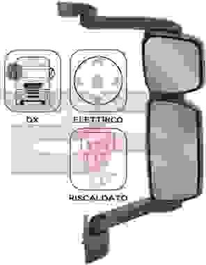 BOTTO RICAMBI BRCA0552 - Specchio esterno, Cabina www.autoricambi360.it