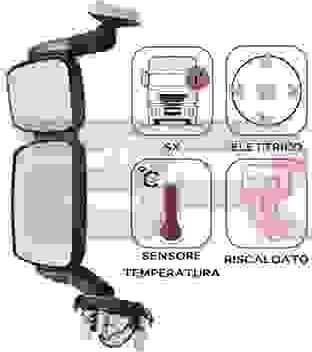 BOTTO RICAMBI BRCA0538 - Specchio esterno, Cabina www.autoricambi360.it