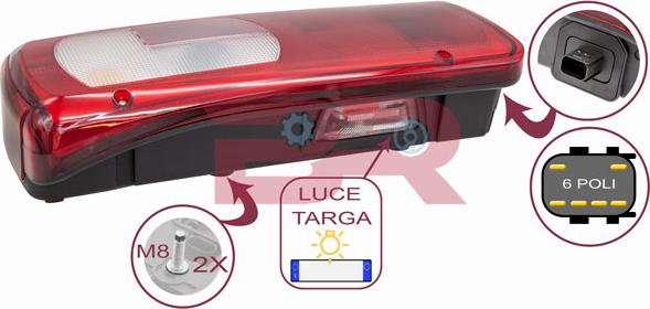 BOTTO RICAMBI BREL5577 - Luce posteriore www.autoricambi360.it