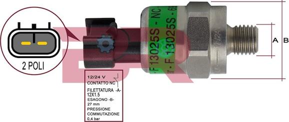BOTTO RICAMBI BREL2214 - Sensore, Temperatura refrigerante www.autoricambi360.it