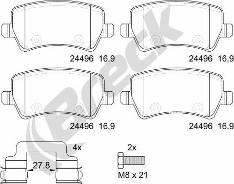 Japko 51L05 - Kit pastiglie freno, Freno a disco www.autoricambi360.it
