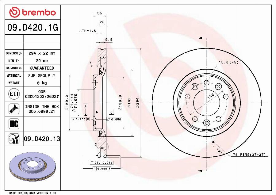 Brembo KT 10 051 - Kit freno, Freno a disco www.autoricambi360.it