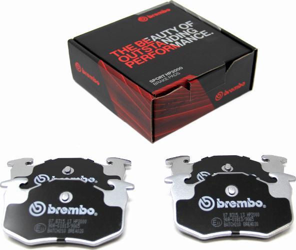Brembo 07.B315.13 - Kit pastiglie freno per elevate prestazioni www.autoricambi360.it