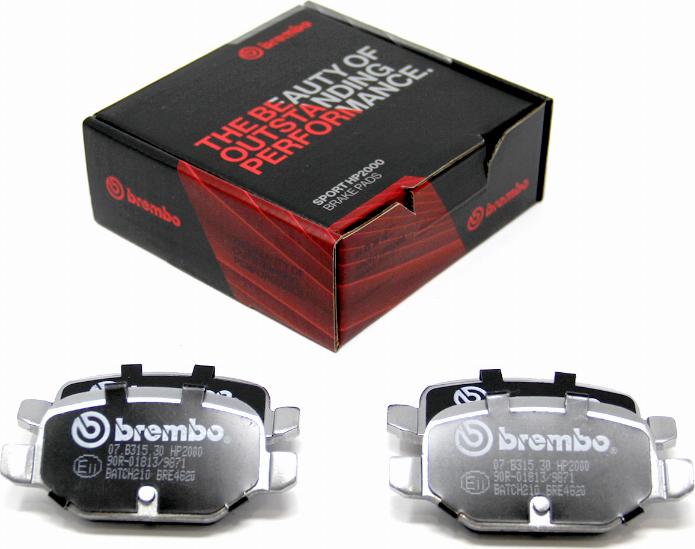 Brembo 07.B315.30 - Kit pastiglie freno per elevate prestazioni www.autoricambi360.it