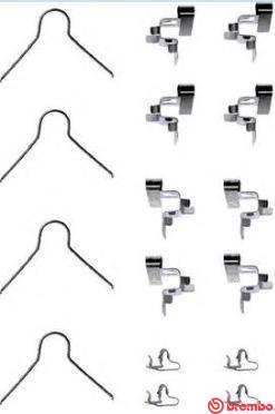 Brembo A 02 309 - Kit accessori, Pastiglia freno www.autoricambi360.it