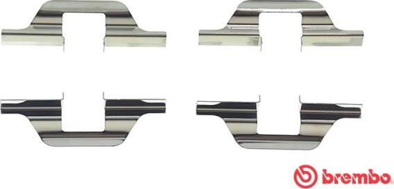 Brembo A 02 304 - Kit accessori, Pastiglia freno www.autoricambi360.it