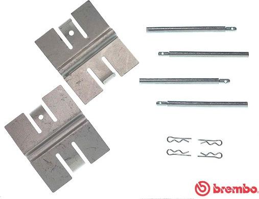 Brembo A 02 322 - Kit accessori, Pastiglia freno www.autoricambi360.it