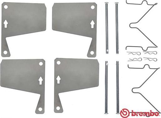 Brembo A 02 246 - Kit accessori, Pastiglia freno www.autoricambi360.it