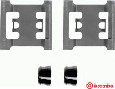 Brembo A 02 254 - Kit accessori, Pastiglia freno www.autoricambi360.it