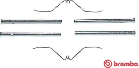 Brembo A 02 264 - Kit accessori, Pastiglia freno www.autoricambi360.it