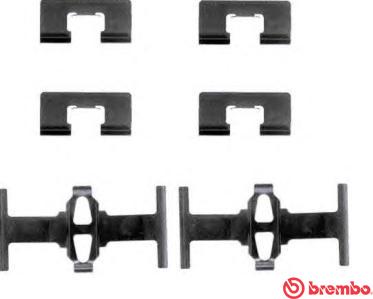 Brembo A 02 261 - Kit accessori, Pastiglia freno www.autoricambi360.it