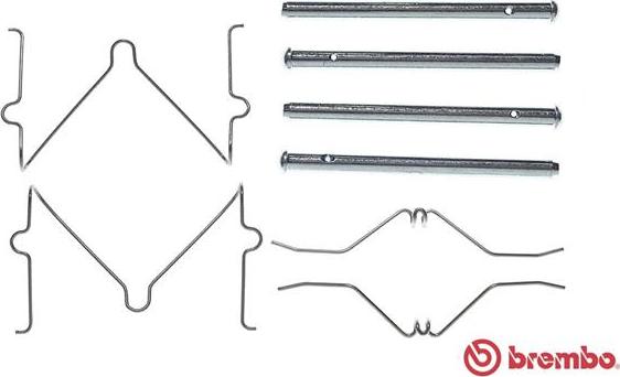 Brembo A 02 263 - Kit accessori, Pastiglia freno www.autoricambi360.it