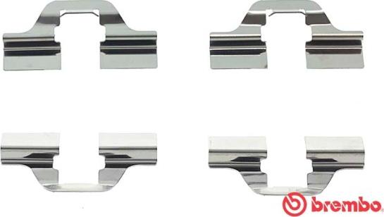 Brembo A 02 205 - Kit accessori, Pastiglia freno www.autoricambi360.it