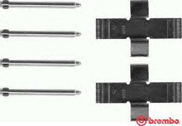 Brembo A 02 206 - Kit accessori, Pastiglia freno www.autoricambi360.it