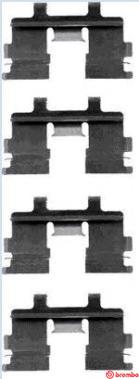 Brembo A 02 286 - Kit accessori, Pastiglia freno www.autoricambi360.it