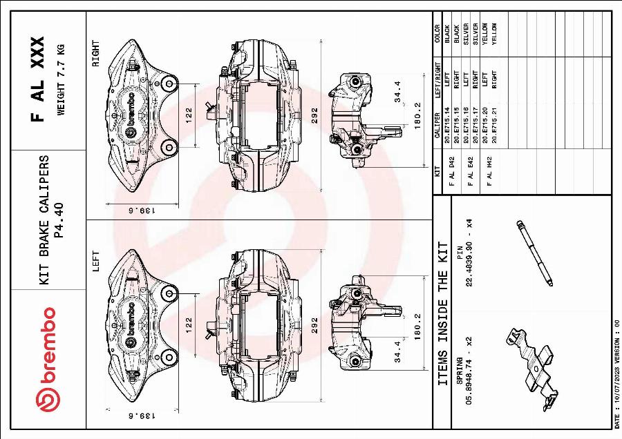 Brembo F AL D42 - Kit assale pinza freno www.autoricambi360.it